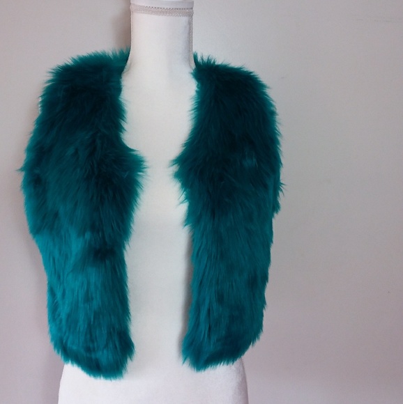 Girls Xhilaration Turquoise Faux Fur 